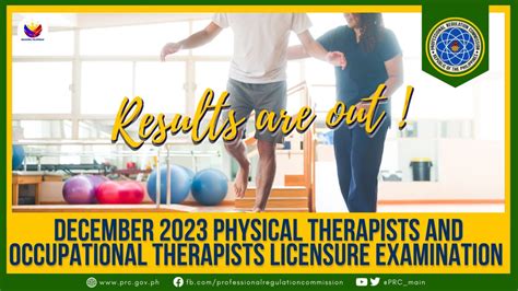 prc pt results|RESULTS: December 2023 Physical and Occupational .